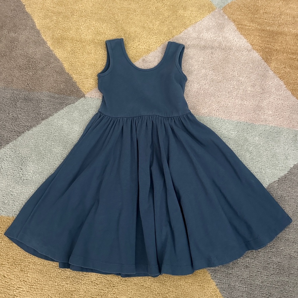Alice + Ames Girls' Sleeveless Twirl Dress in Blueberry